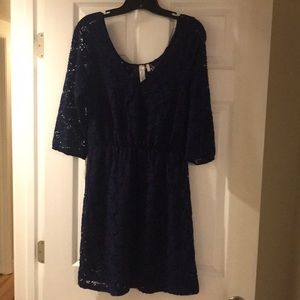 Navy lace Francesca’s Collection dress